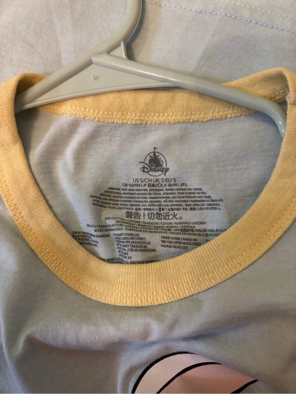 Disney Parks White Rabbit Overthink This Ringer T-Shirt Size S - Picture 4 of 4